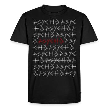 Horreur Psycho diable démon rayures de police de t - T-shirt Premium bio Homme - noir - Devant - Nico (187cm)