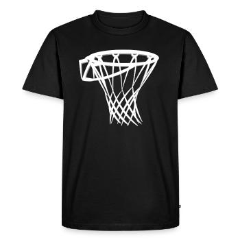 Panier de basket - T-shirt Premium bio Homme - noir - Devant - Nico (187cm)