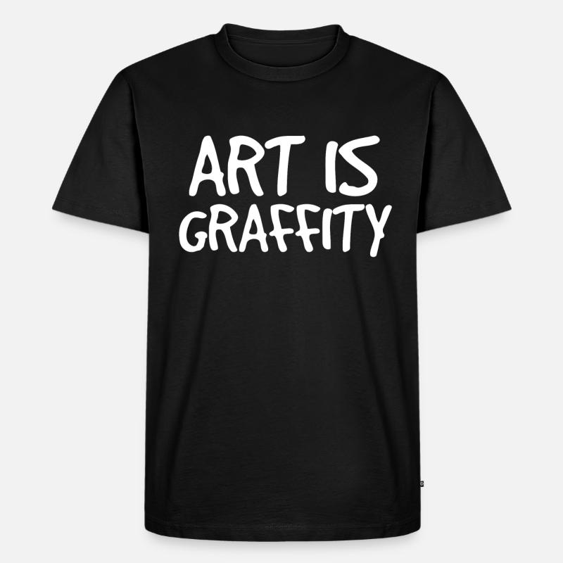 ART is Graffity Graffiti - Männer Premium Bio T-Shirt - Schwarz