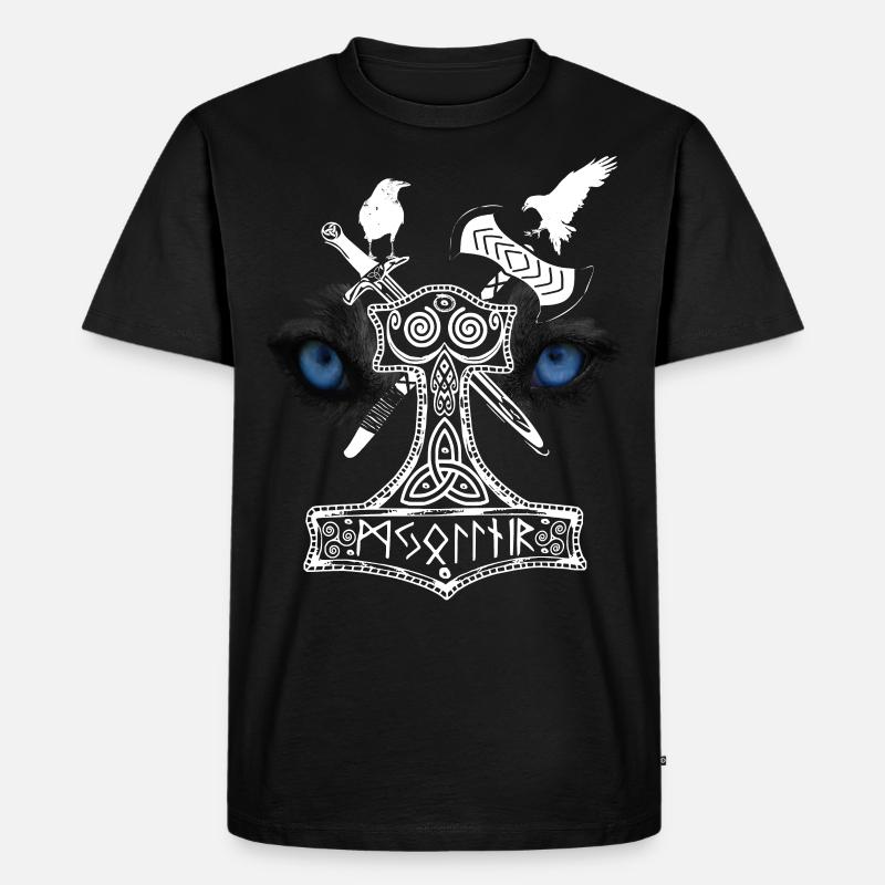 Thor - Männer Premium Bio T-Shirt - Schwarz