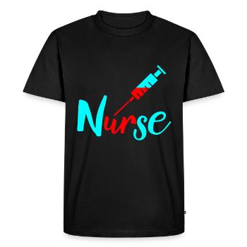 Nurse - Men's Premium Organic T-Shirt - black - Front - Nico (187cm)