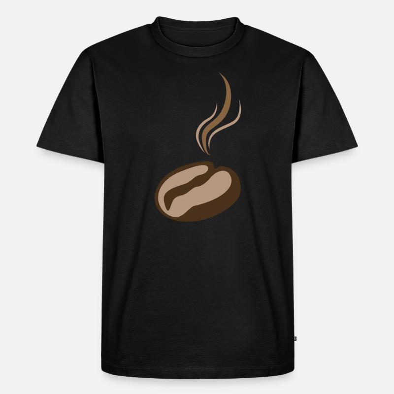 Kaffeebohne - Männer Premium Bio T-Shirt - Schwarz