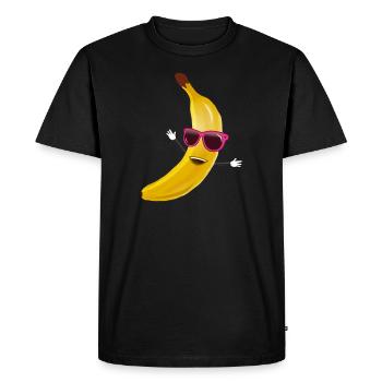 Banane drôle - T-shirt Premium bio Homme - noir - Devant - Nico (187cm)