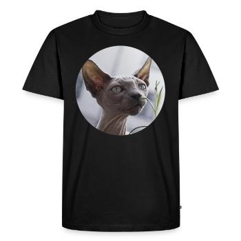 Nude cat don sphynx cat - Men's Premium Organic T-Shirt - black - Front - Nico (187cm)