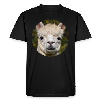 lama - T-shirt Premium bio Homme - noir - Devant - Nico (187cm)