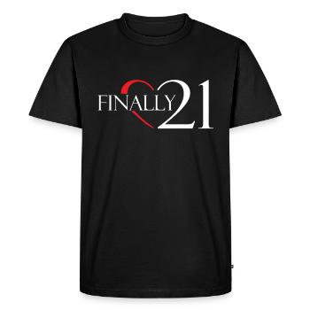 21st Birthday - Men's Premium Organic T-Shirt - black - Front - Nico (187cm)