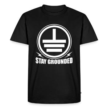 Electrician stay grounded - Men's Premium Organic T-Shirt - black - Front - Nico (187cm)