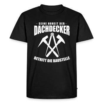 Roofer - Men's Premium Organic T-Shirt - black - Front - Nico (187cm)