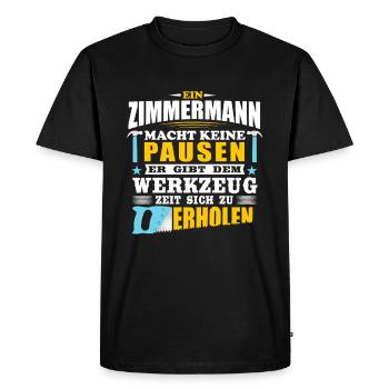 carpenter - Men's Premium Organic T-Shirt - black - Front - Nico (187cm)