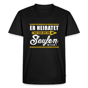 Bachelor Party Married - Men's Premium Organic T-Shirt - black - Front - Nico (187cm)