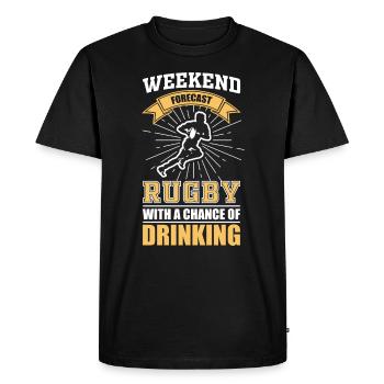 Rugby temps libre - T-shirt Premium bio Homme - noir - Devant - Nico (187cm)