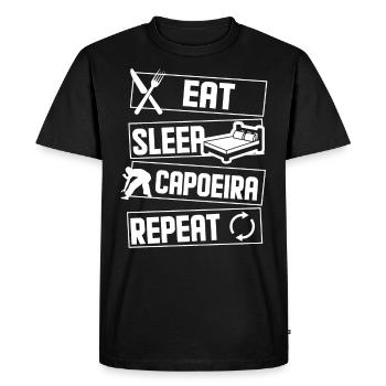 Capoeira - Men's Premium Organic T-Shirt - black - Front - Nico (187cm)