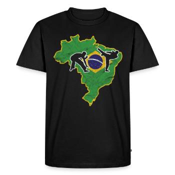 Capoeira Brazil - Men's Premium Organic T-Shirt - black - Front - Nico (187cm)