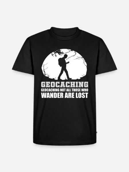 Geocaching - Männer Premium Bio T-Shirt - Schwarz