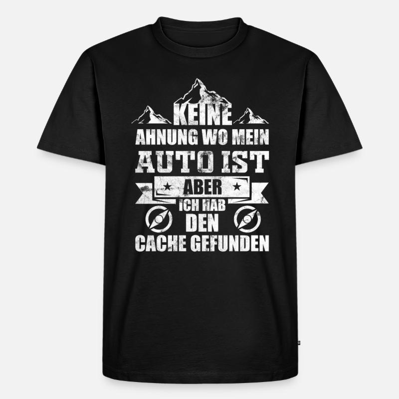 Geocaching Cache - Männer Premium Bio T-Shirt - Schwarz
