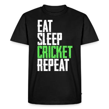 Cricket cricketer - Men's Premium Organic T-Shirt - black - Front - Nico (187cm)