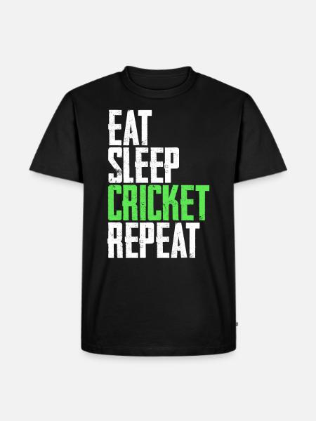 Cricket cricketer - Men's Premium Organic T-Shirt - black