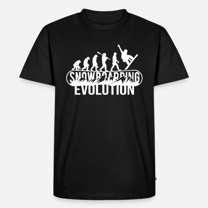 Snowboard - Snowboarding Evolution - Männer Premium Bio T-Shirt - Schwarz
