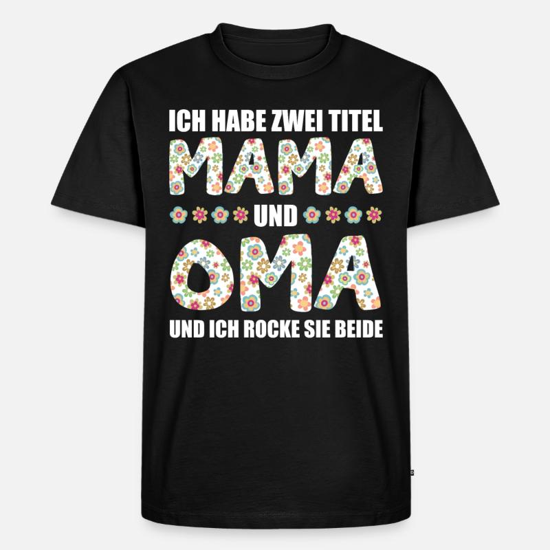 Mama & Oma - Männer Premium Bio T-Shirt - Schwarz
