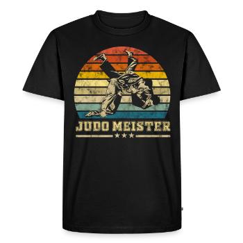 Maître de judo - T-shirt Premium bio Homme - noir - Devant - Nico (187cm)