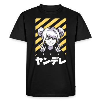Dessin animé anime otaku - T-shirt Premium bio Homme - noir - Devant - Nico (187cm)