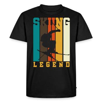 Apres Ski, Ski Laying, Ski Instructor Outfit - Men's Premium Organic T-Shirt - black - Front - Nico (187cm)