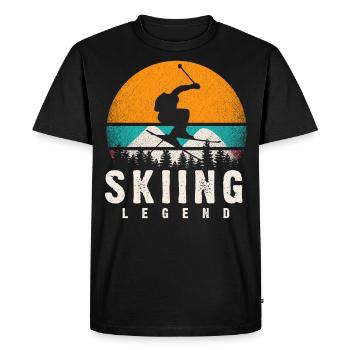 Apres Ski, Ski Laying, Ski Instructor Outfit - Men's Premium Organic T-Shirt - black - Front - Nico (187cm)