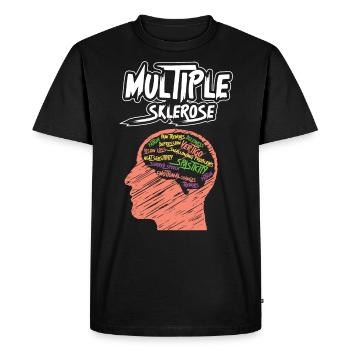 Sclérose en plaques, conscience - T-shirt Premium bio Homme - noir - Devant - Nico (187cm)