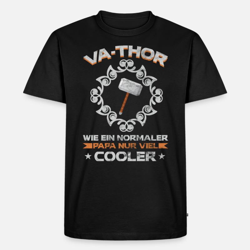 Va-Thor - Männer Premium Bio T-Shirt - Schwarz