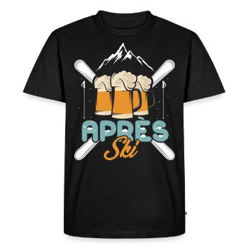 Après-ski et tenue de bière pour la fête en montagne - T-shirt Premium bio Homme - noir - Devant - Nico (187cm)