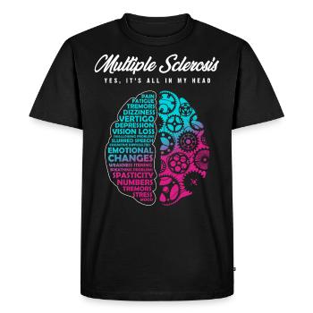 Conscience sclerosis multiple - T-shirt Premium bio Homme - noir - Devant - Nico (187cm)