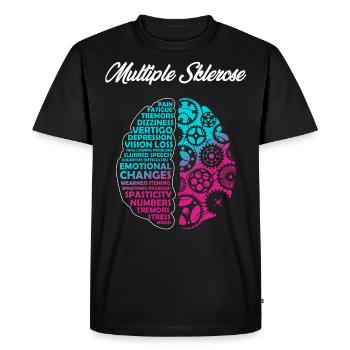 Sclérose en plaques, conscience - T-shirt Premium bio Homme - noir - Devant - Nico (187cm)