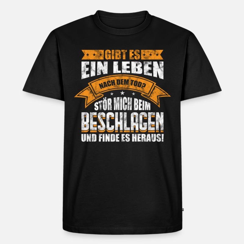 Hufschmied Berufung - Männer Premium Bio T-Shirt - Schwarz