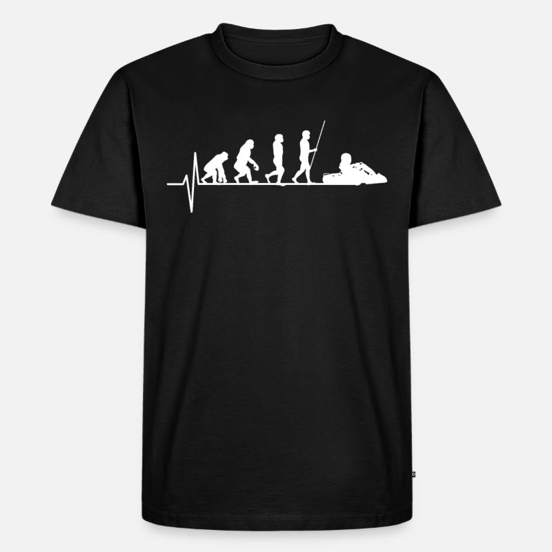 Kartsport Evolution - Männer Premium Bio T-Shirt - Schwarz
