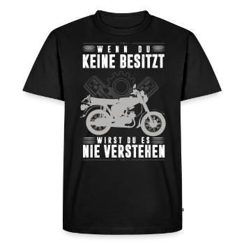 Simson DDR Moped S51 wenn du keine Besitzt, - Männer Premium Bio T-Shirt - Schwarz - Vorne - Nico (187cm)