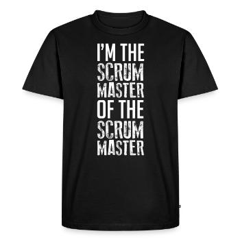 Scrum Master Software Docker Geek Agile - Men's Premium Organic T-Shirt - black - Front - Nico (187cm)