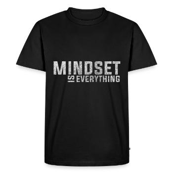 La façon de penser est Tout Mindset Motivation Quotes - T-shirt Premium bio Homme - noir - Devant - Nico (187cm)
