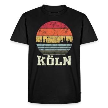 Cologne rétro vintage - T-shirt Premium bio Homme - noir - Devant - Nico (187cm)