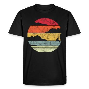 Climbing climber bouldering sport - Men's Premium Organic T-Shirt - black - Front - Nico (187cm)