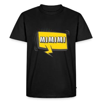 Bureau de travail drôle disant Mimimi - T-shirt Premium bio Homme - noir - Devant - Nico (187cm)