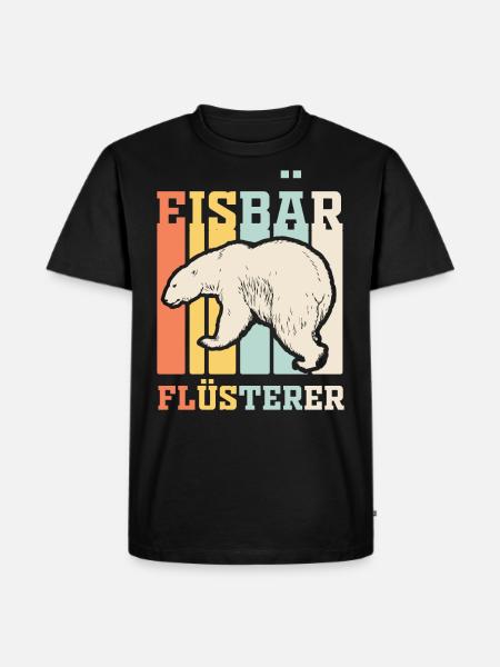 Eisbär Flüsterer - Männer Premium Bio T-Shirt - Schwarz
