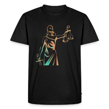 Law studies, lawyer, judge, state examination - Men's Premium Organic T-Shirt - black - Front - Nico (187cm)