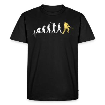 Ice hockey evolution - Men's Premium Organic T-Shirt - black - Front - Nico (187cm)
