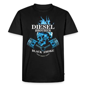 Diesel Brother Black Smoke, Fast Dirty Loud - Men's Premium Organic T-Shirt - black - Front - Nico (187cm)