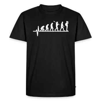 Bird watcher ornithologist evolution - Men's Premium Organic T-Shirt - black - Front - Nico (187cm)