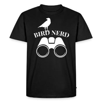 Bird nerd - Men's Premium Organic T-Shirt - black - Front - Nico (187cm)