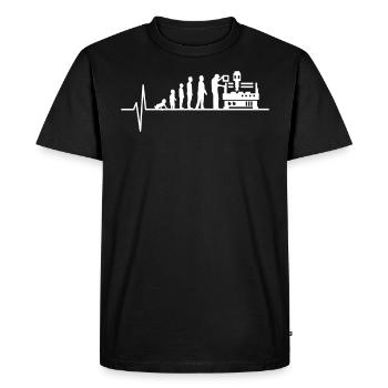 Cutting machine operator Evolution - Men's Premium Organic T-Shirt - black - Front - Nico (187cm)
