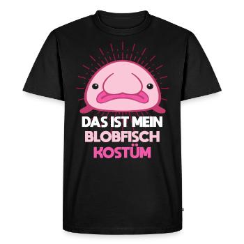 Das ist mein Blobfisch Kostüm - Männer Premium Bio T-Shirt - Schwarz - Vorne - Nico (187cm)