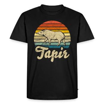 Tapir tapir tapir - T-shirt Premium bio Homme - noir - Devant - Nico (187cm)