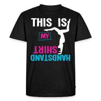 Ceci est ma chemise de poirier, les filles de sport, - T-shirt Premium bio Homme - noir - Devant - Nico (187cm)